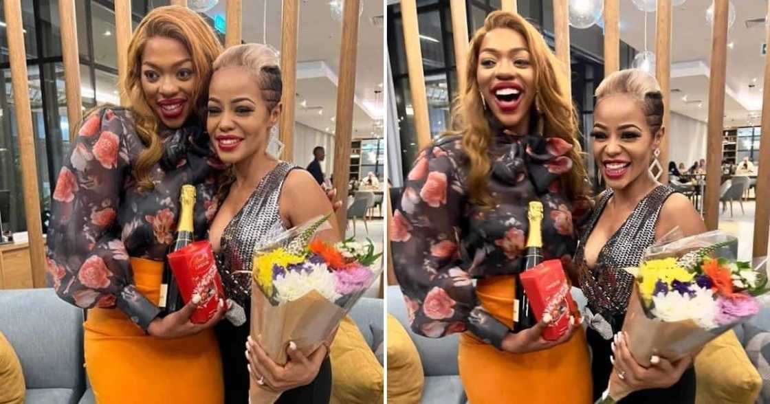 'Big Brother Titans' winner Khosi Twala visited Zandie Khumalo 'Big Brother Titans' winner Khosi Twala visited Zandie Khumalo