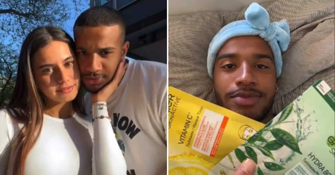 TikTok user @rey.malik and her man, and him on pamper day TikTok user @rey.malik and her man, and him on pamper day