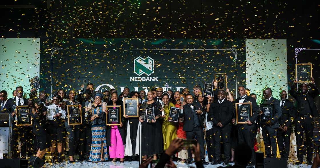 Winners celebrate on stage at the 2026 Nedbank Oliver Top Empowerment Awards, recognising outstanding achievements in transformation, leadership and business excellence. Winners celebrate on stage at the 2026 Nedbank Oliver Top Empowerment Awards, recognising outstanding achievements in transformation, leadership and business excellence.
