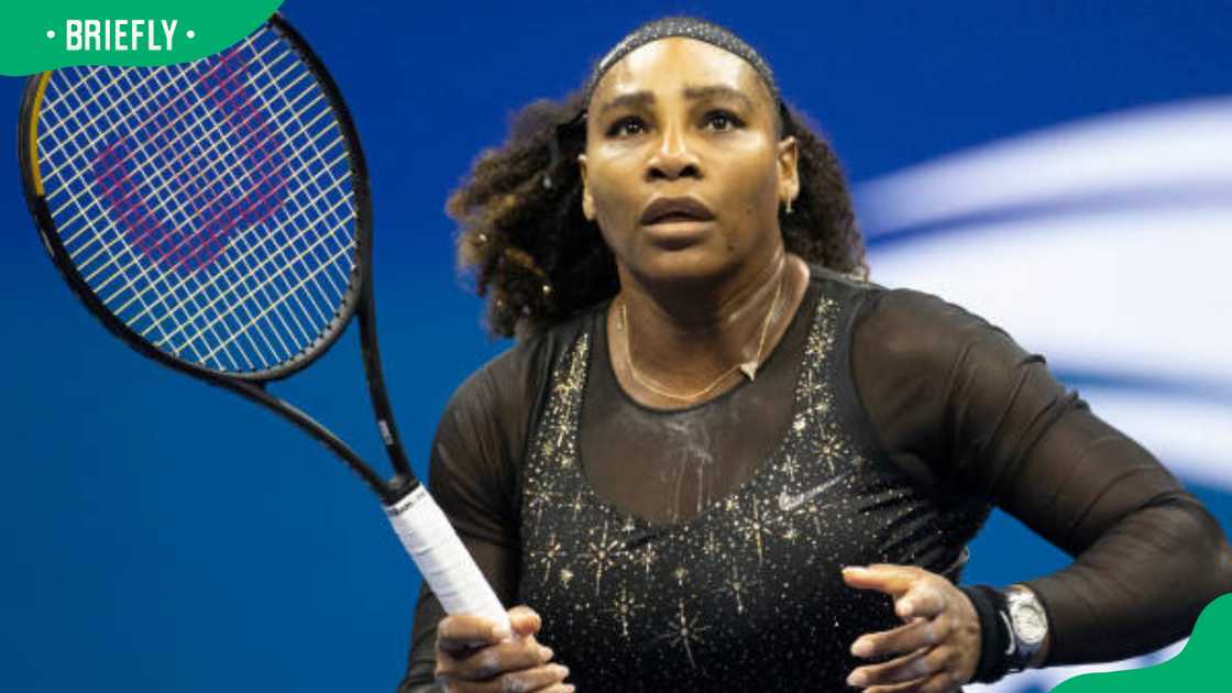 Serena Williams in action Serena Williams in action