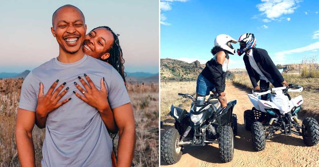 Young couple celebrate engagement Young couple celebrate engagement