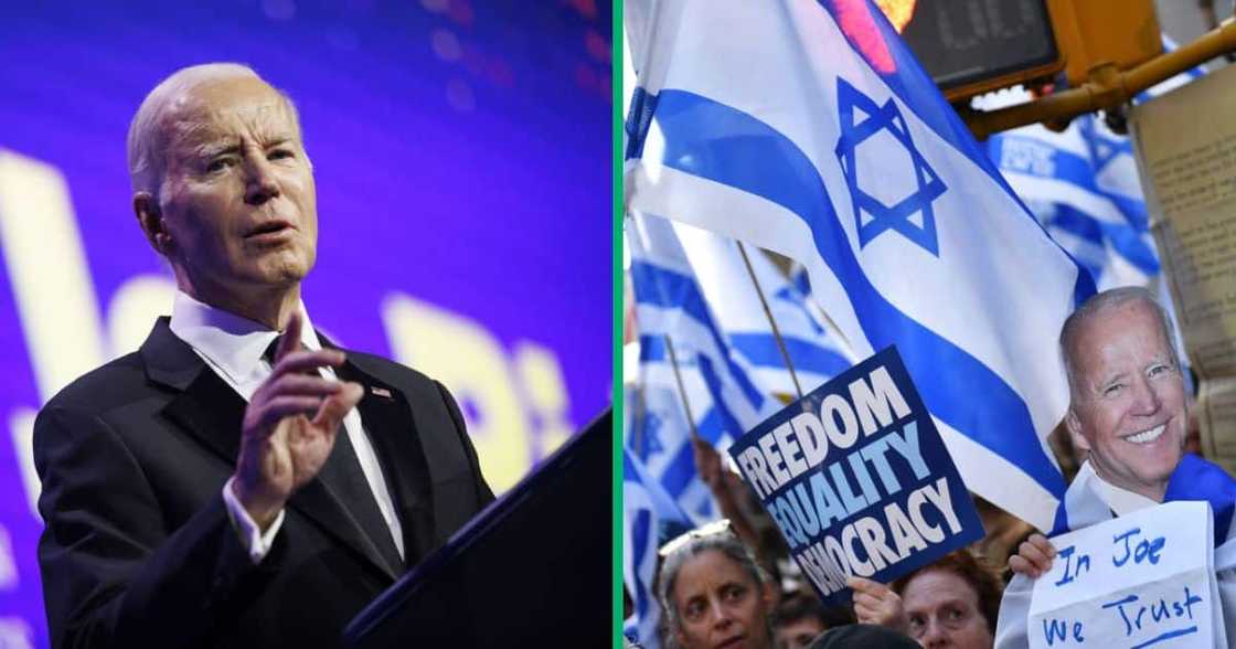 Joe Biden faced backlash from South Africans after he pledged support to Israel