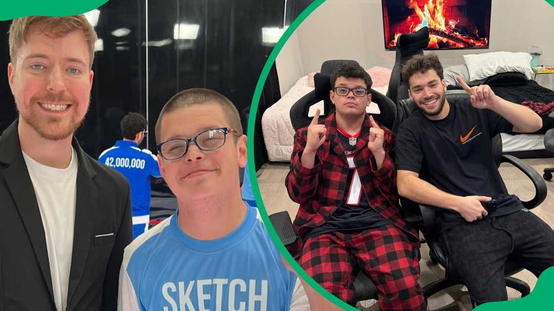 Sketch with MrBeast (L). The streamer with Adin Ross (R) Sketch with MrBeast (L). The streamer with Adin Ross (R)