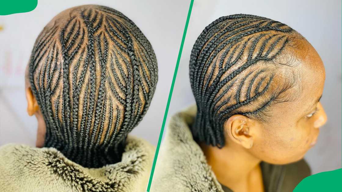 Unique crisscross freehand hairstyle Unique crisscross freehand hairstyle