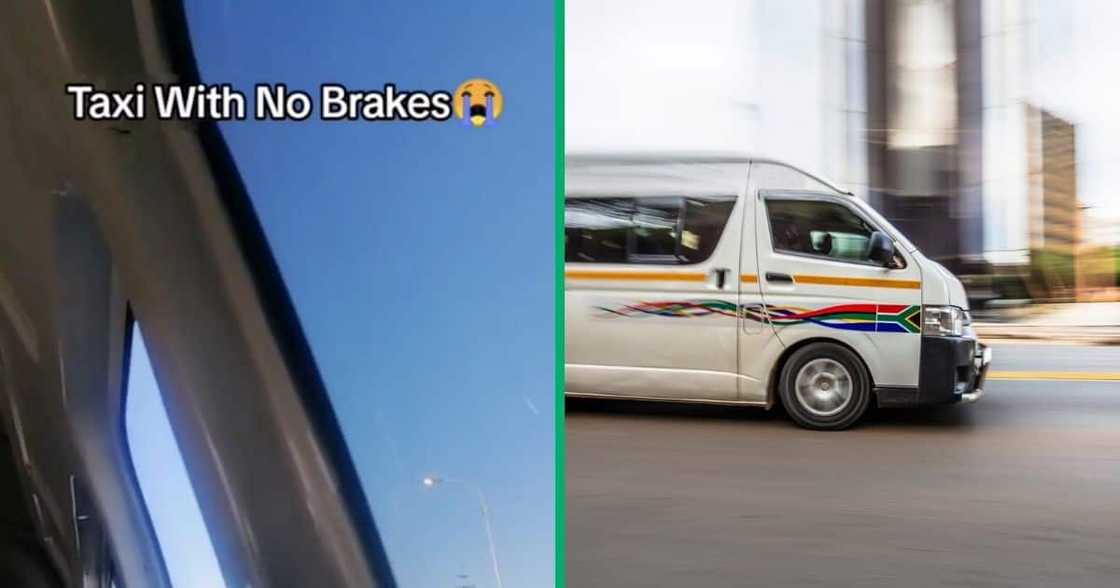 A taxi couldn't stop A taxi couldn't stop