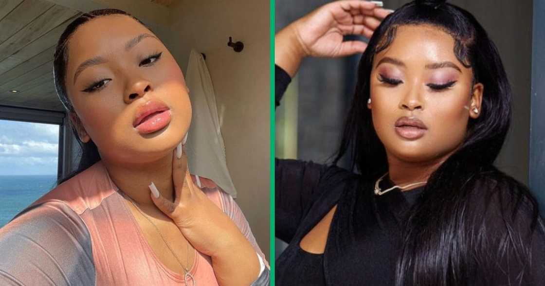 Cyan Boujee posed with her mother. Cyan Boujee posed with her mother.
