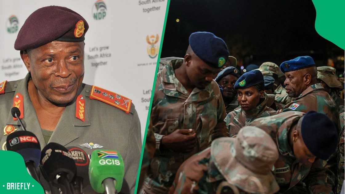 SANDF Chief General Rudzansi Maphwanya praised the forces which returned from the DRC SANDF Chief General Rudzansi Maphwanya praised the forces which returned from the DRC