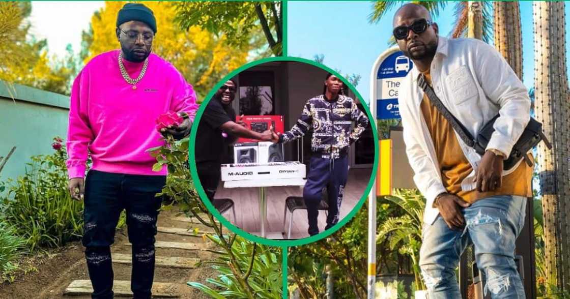 DJ Maphorisa helps an aspirant DJ. DJ Maphorisa helps an aspirant DJ.