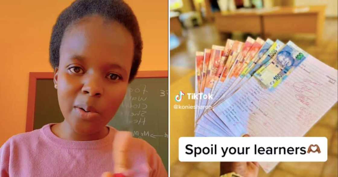 Teacher spoils students with money Teacher spoils students with money