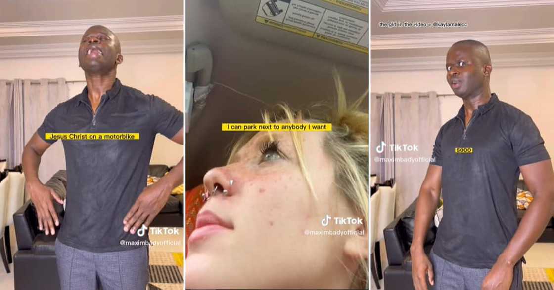 TikTok user @maximbadyofficial tripping over the girl drama TikTok user @maximbadyofficial tripping over the girl drama