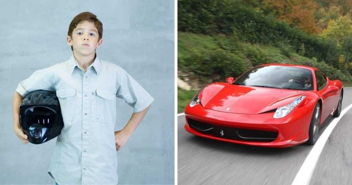 Ferraris, Lamborghinis, children, drive, racetrack, 10km, UK, age 10 to 17 Ferraris, Lamborghinis, children, drive, racetrack, 10km, UK, age 10 to 17