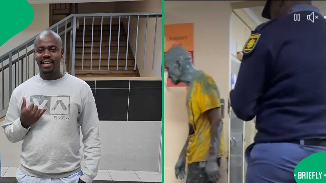 Facebook users were shocked and amused by a man who looked like a character in a horror movie Facebook users were shocked and amused by a man who looked like a character in a horror movie