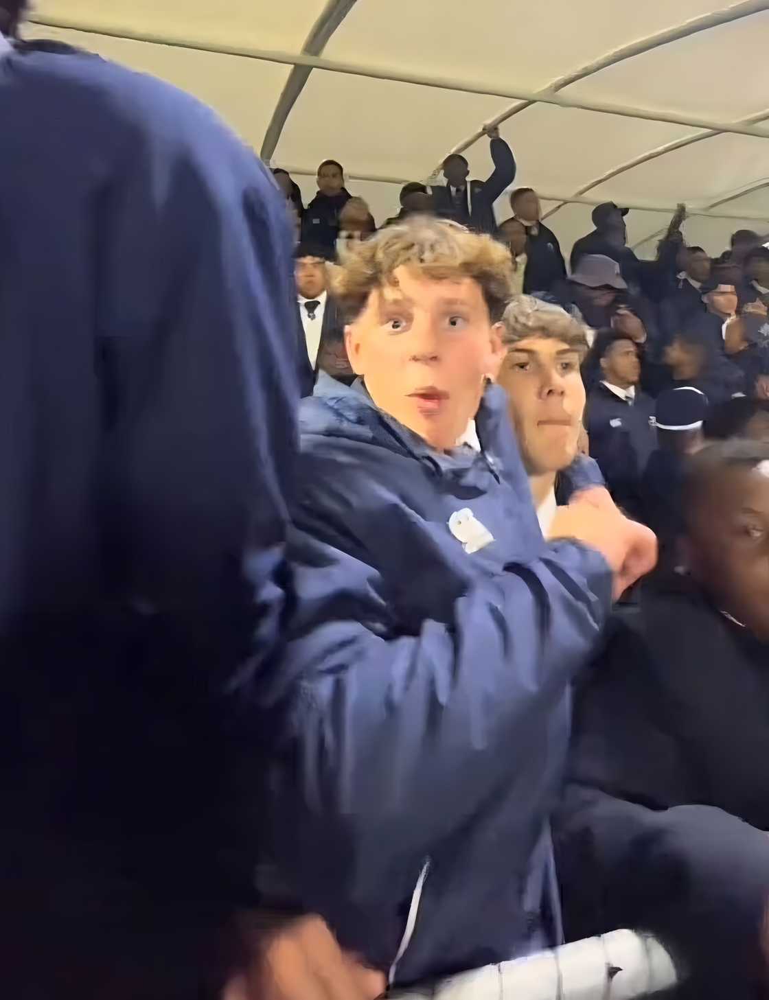 Wynberg Boys' High School learners wowed South Africans with their war cry. Wynberg Boys' High School learners wowed South Africans with their war cry.