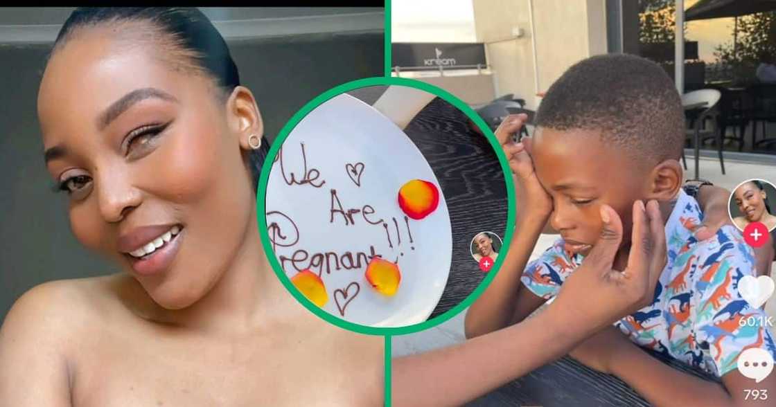 Pregnant woman informs her son that he'll be a sibling Pregnant woman informs her son that he'll be a sibling