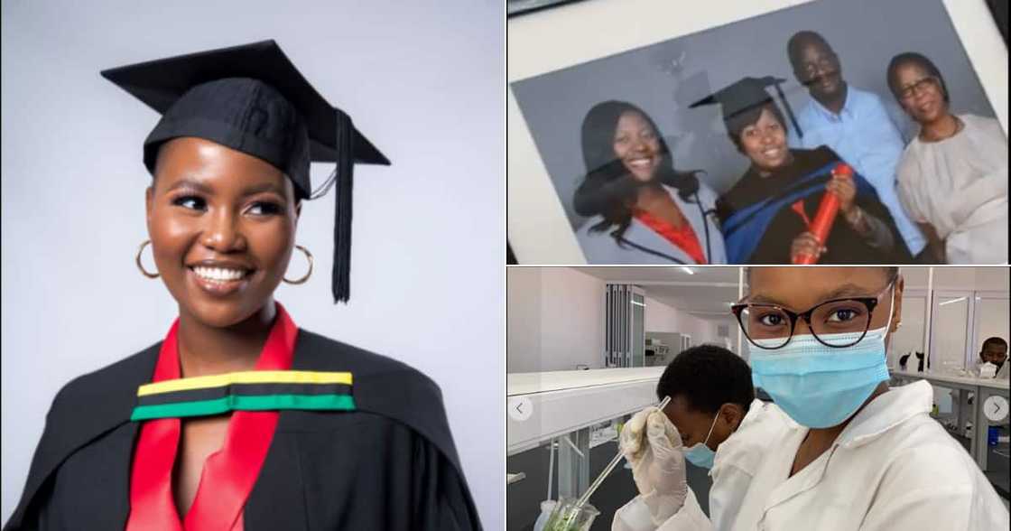 BEAUTIFUL GRADUATE THANKS MOM AFTER GETTING HER DEGREE