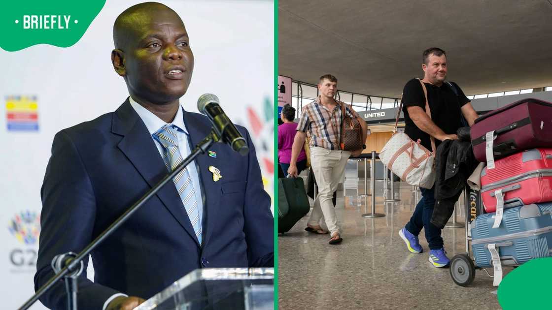 Minister Ronald Lamola slammed the Afrikaner resettlement program and called it apartheid 2.0 Minister Ronald Lamola slammed the Afrikaner resettlement program and called it apartheid 2.0