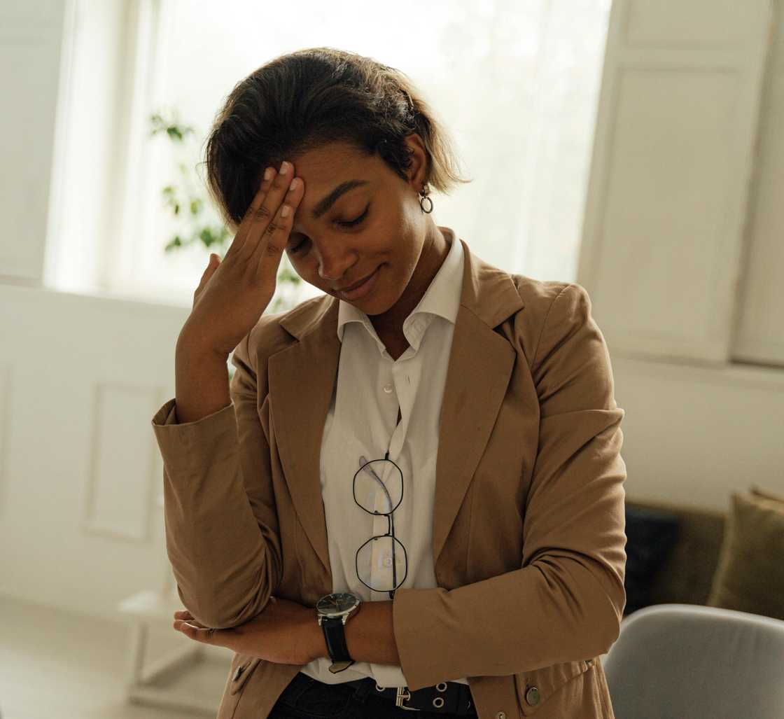 A disappointed woman in an office A disappointed woman in an office