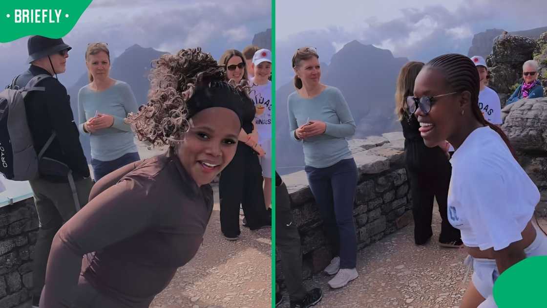 Women danced on Table Mountain. Women danced on Table Mountain.
