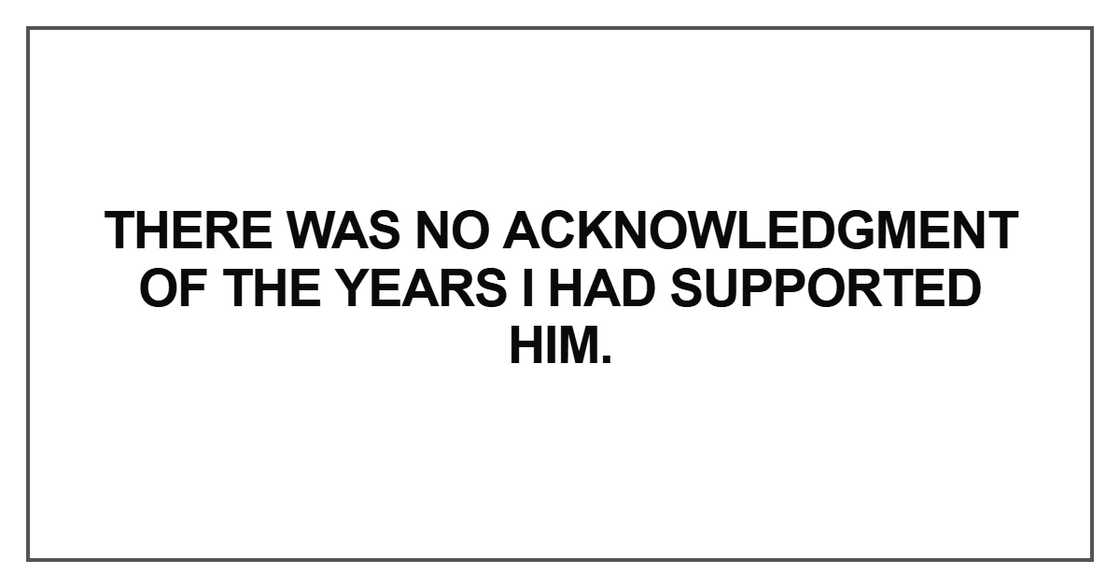 There was no acknowledgment of the years There was no acknowledgment of the years