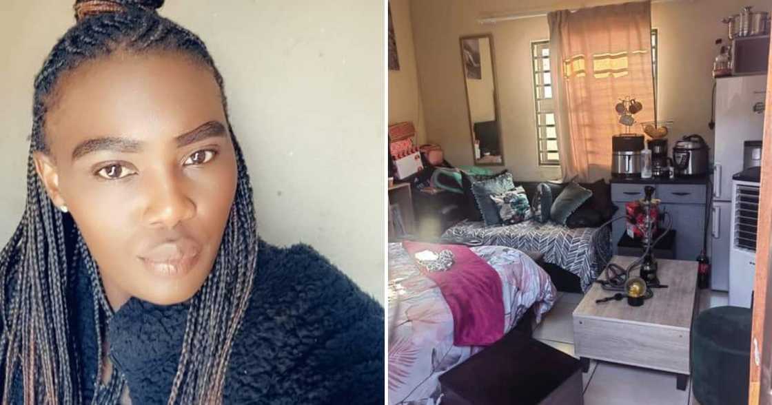 Facebook user Mamatshego Le Tshireletso and her room Facebook user Mamatshego Le Tshireletso and her room