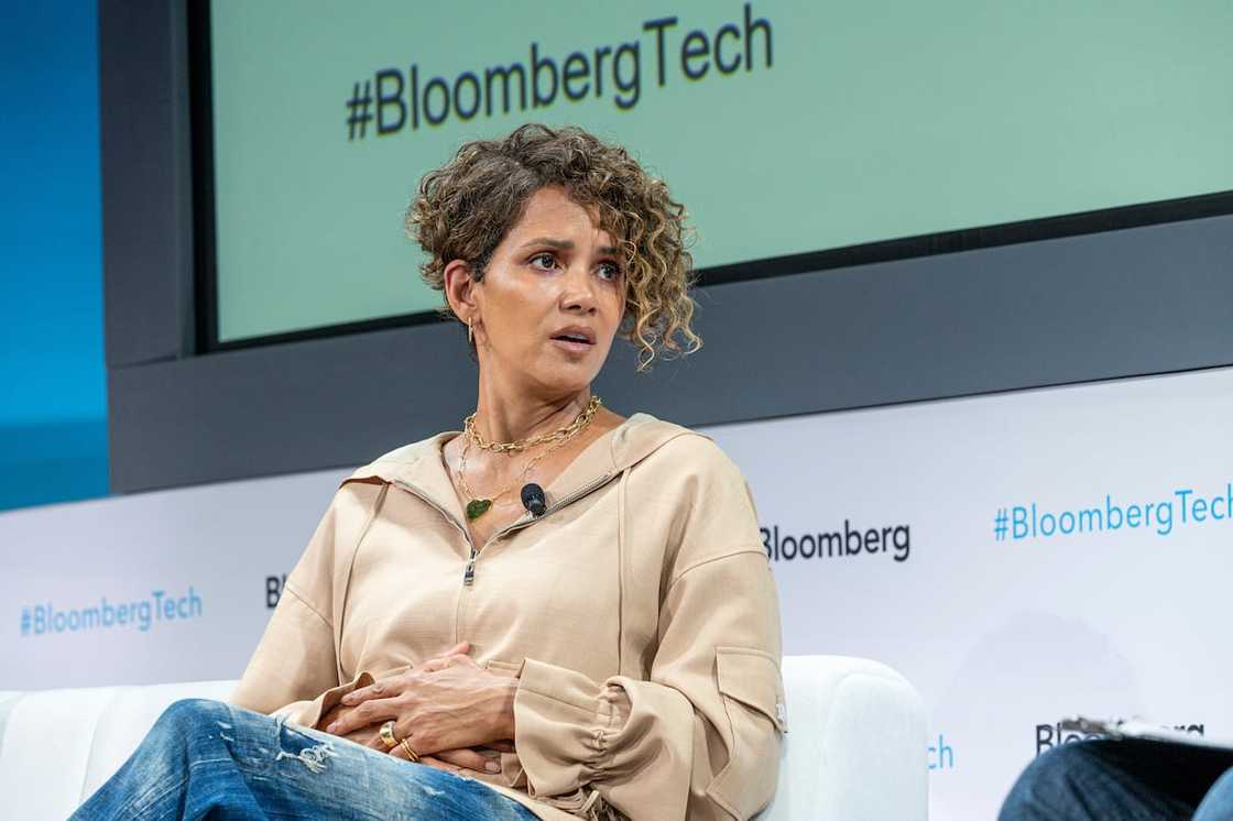 Halle Berry during the Bloomberg Technology Summit Halle Berry during the Bloomberg Technology Summit