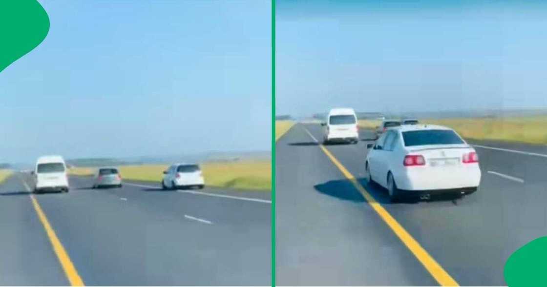 A TikTok video shows Polo drivers speeding on the highway. A TikTok video shows Polo drivers speeding on the highway.