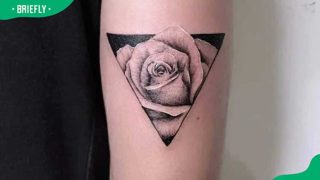 Triangle rose tattoo Triangle rose tattoo