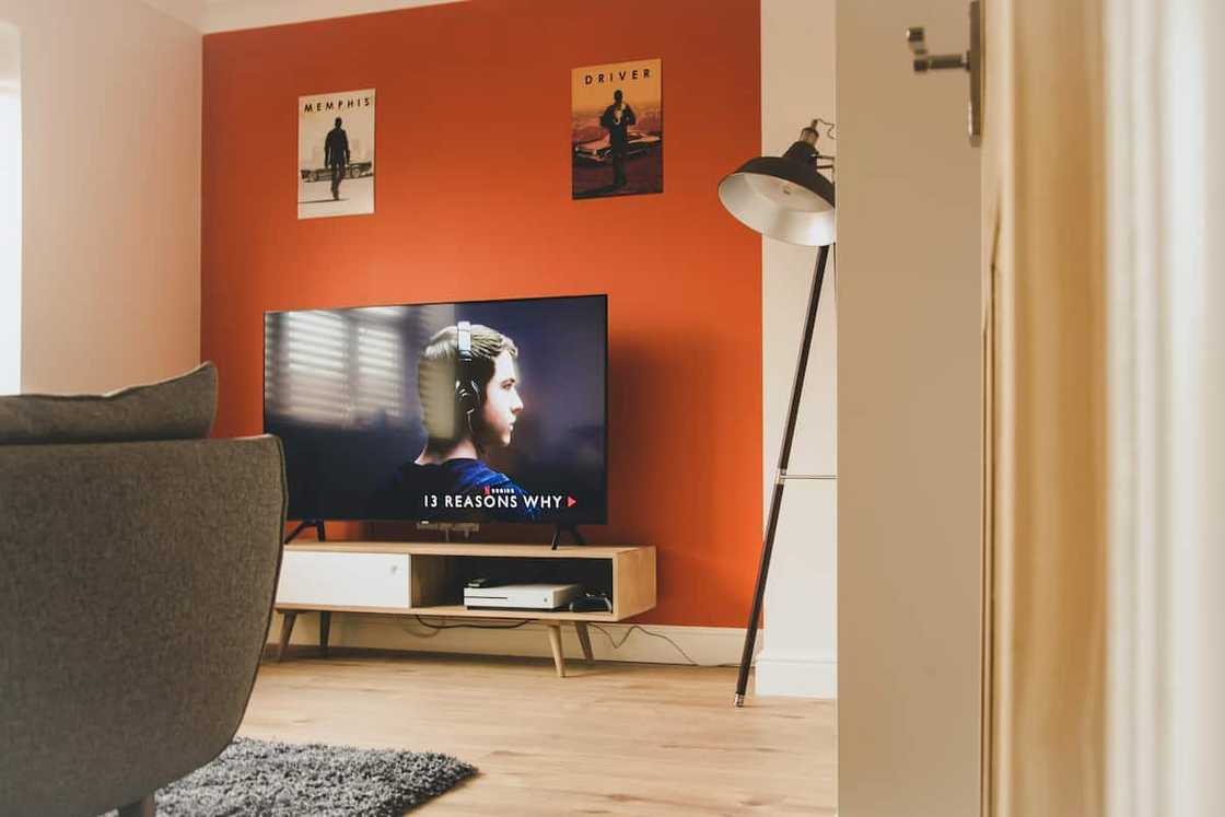 A TV screen in the living room A TV screen in the living room