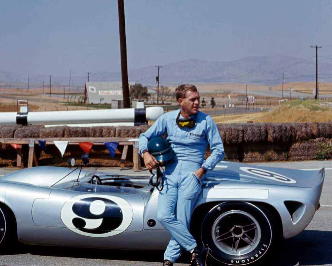 The late actor Steve McQueen on the Riverside Raceway, Riverside, California, in July 1966. The late actor Steve McQueen on the Riverside Raceway, Riverside, California, in July 1966.