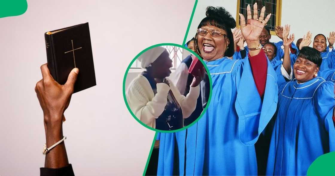 An elderly woman who sang at church with passion captured hearts on the internet. An elderly woman who sang at church with passion captured hearts on the internet.