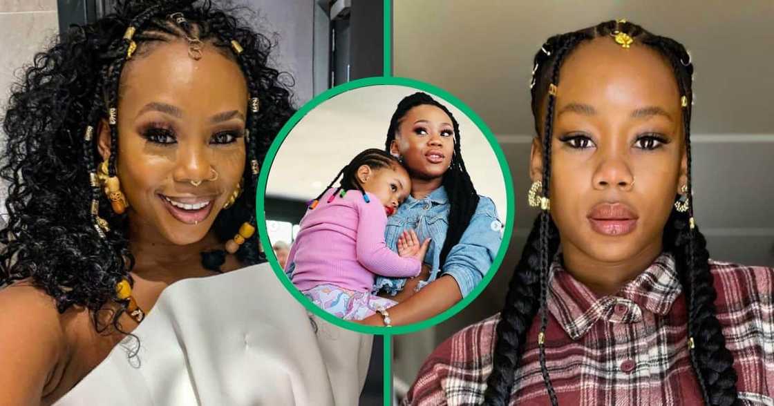 Bontle Modiselle and her daughter Afrika Moloi. Bontle Modiselle and her daughter Afrika Moloi.