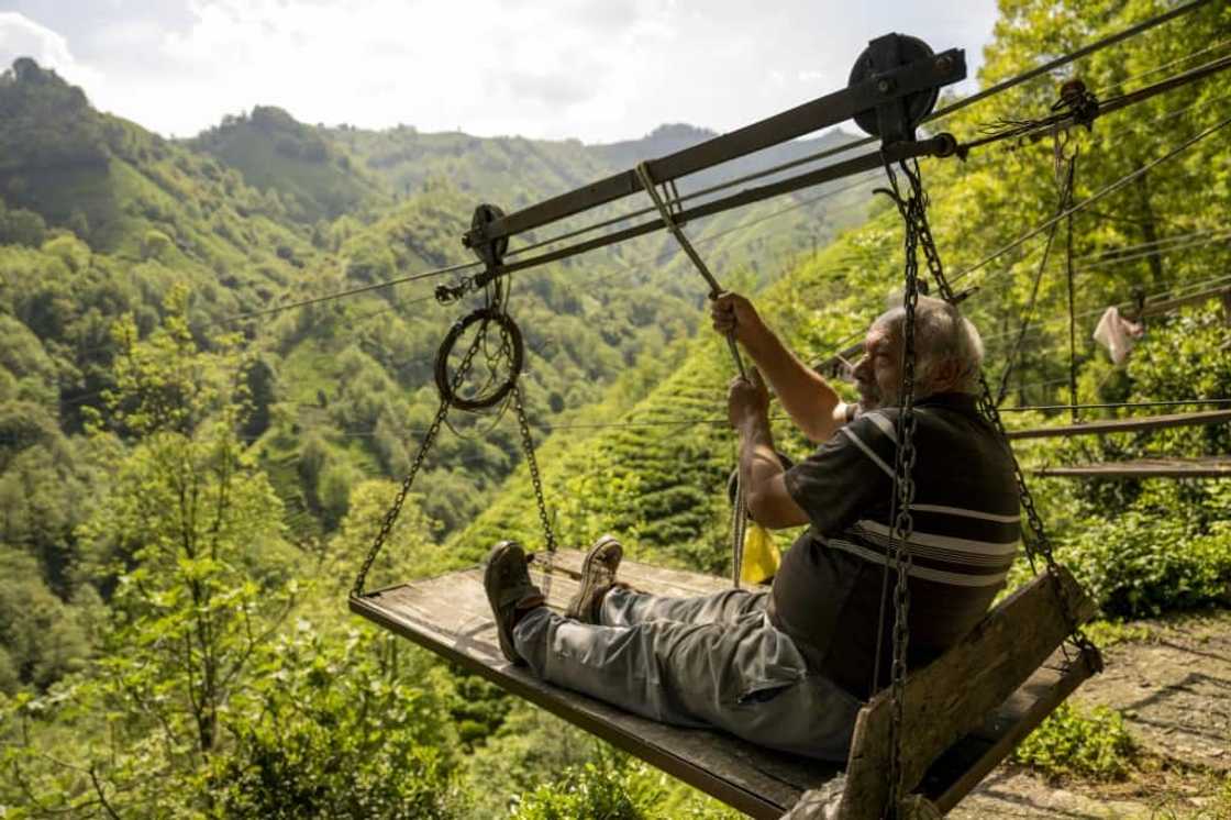 Journeys on the gondolas -- made from planks nailed to a metal frame hanging from a steel cable -- are risky Journeys on the gondolas -- made from planks nailed to a metal frame hanging from a steel cable -- are risky