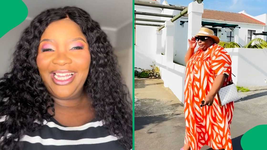 Social media users were left amused by a lady who was flexing her assets Social media users were left amused by a lady who was flexing her assets