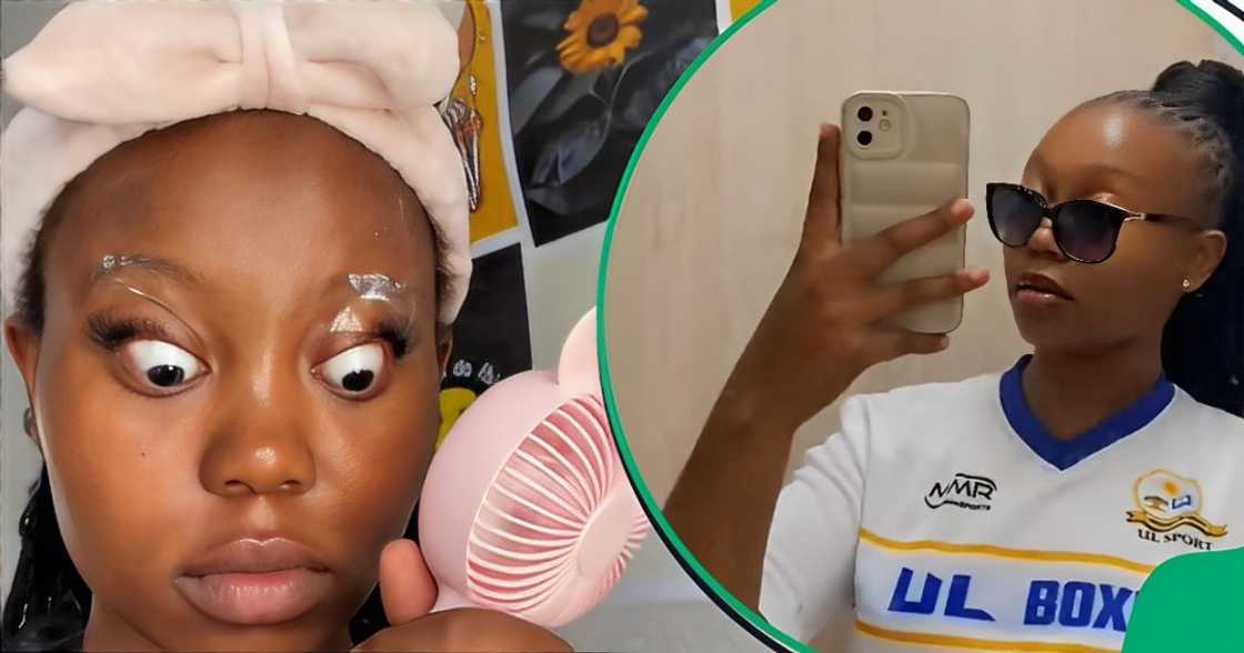 Mzansi reacts to hun doing own lashes