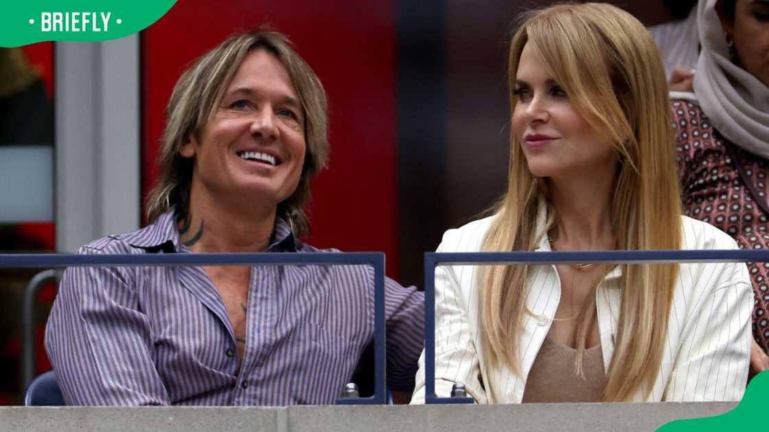 Keith Urban and Nicole Kidman during the 2023 Men's Singles Final match between Novak Djokovic and Daniil Medvedev