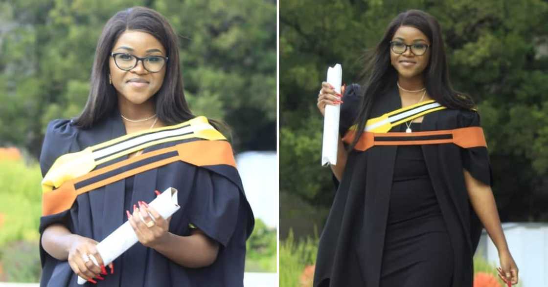A Johannesburg graduate from the University of the Witwatersrand is excited about obtaining her honours degree with distinction A Johannesburg graduate from the University of the Witwatersrand is excited about obtaining her honours degree with distinction