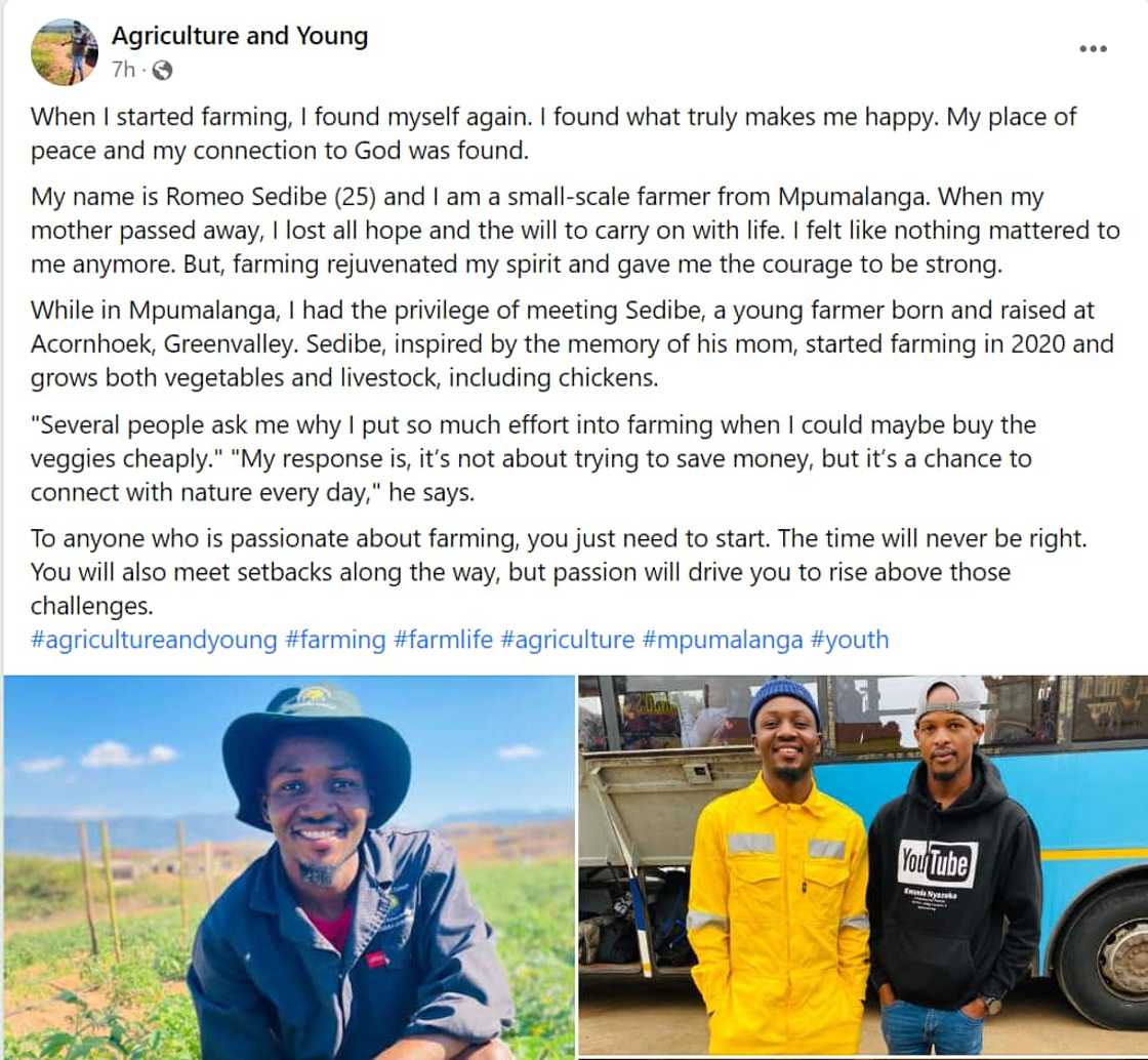 The agricultural page shares the inspirational story of a young man overcoming adversity. The agricultural page shares the inspirational story of a young man overcoming adversity.