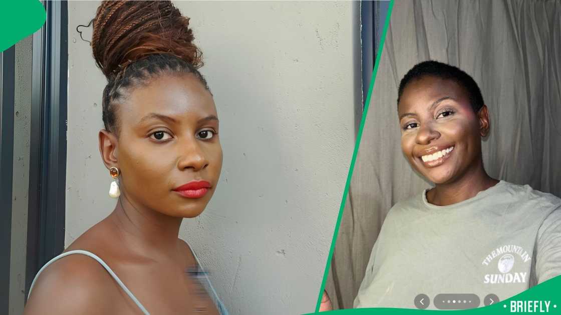In some photos, the young lady looked like she was getting better, and some needed more practice In some photos, the young lady looked like she was getting better, and some needed more practice