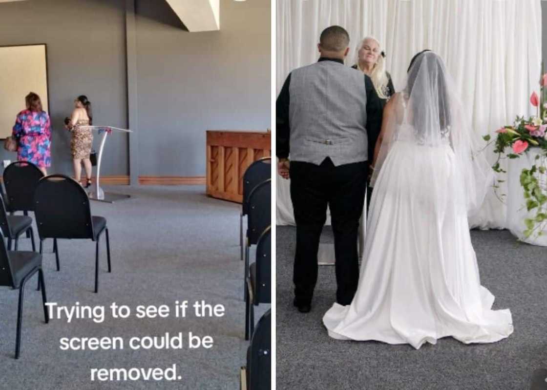 A couple shared their R38k DIY wedding on TikTok. A couple shared their R38k DIY wedding on TikTok.