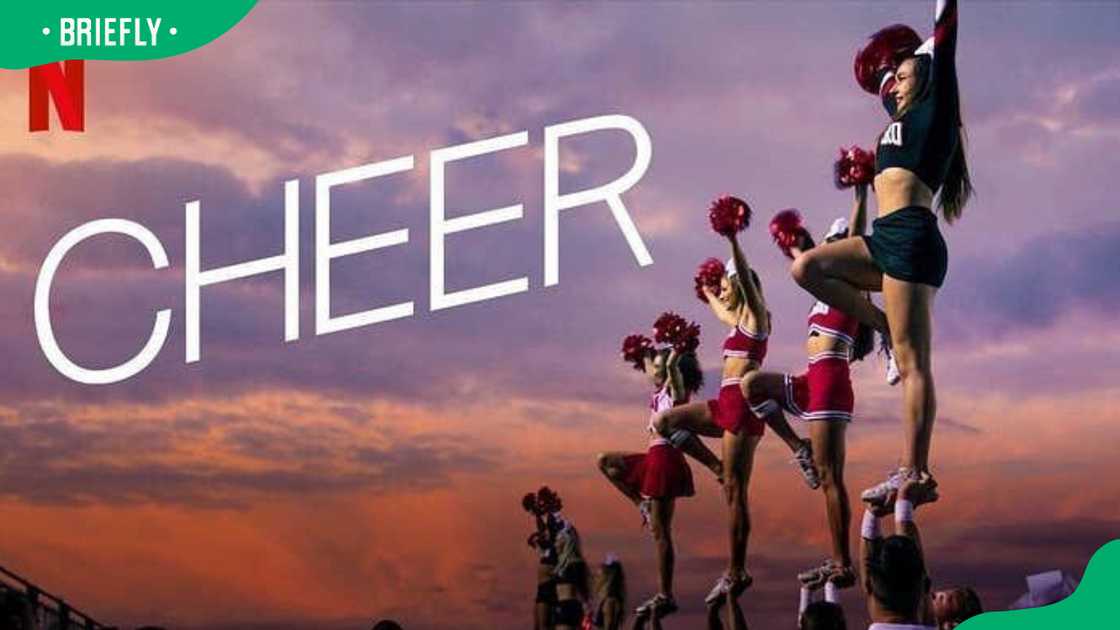 Cover design of Netflix's Cheer Cover design of Netflix's Cheer
