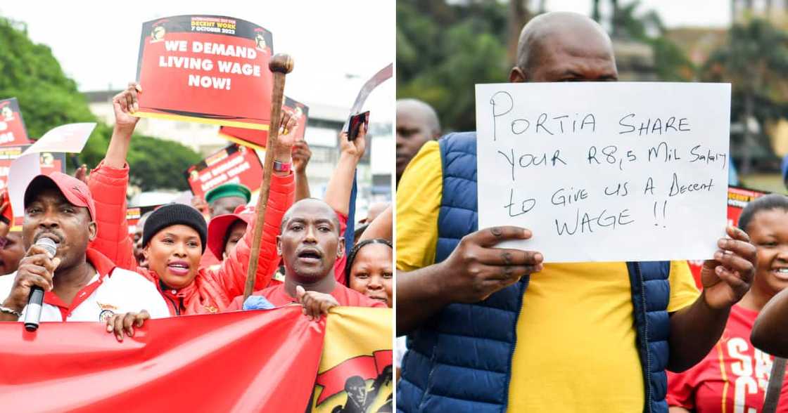 Transnet workers protesting for better wages