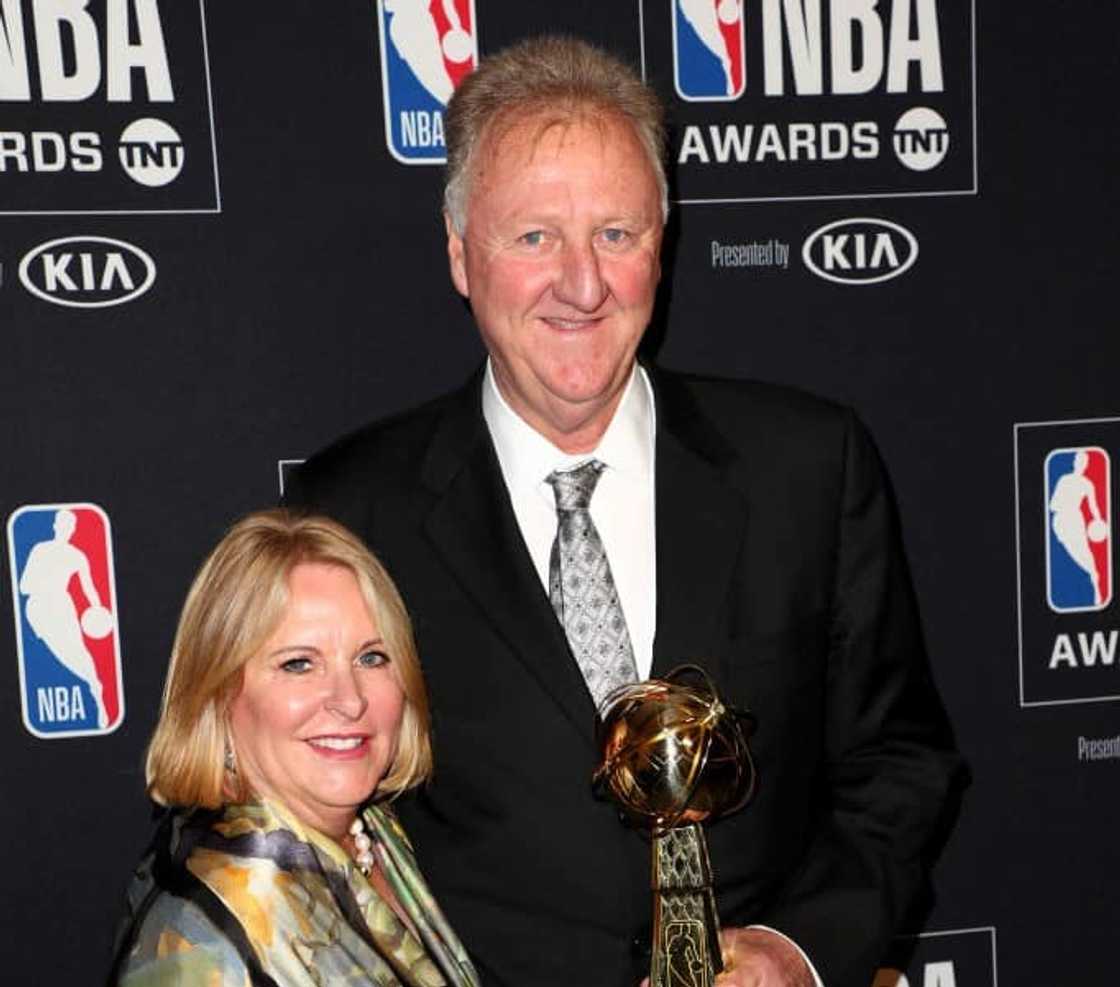Larry Bird and his partner, Dinah Mattingly Larry Bird and his partner, Dinah Mattingly