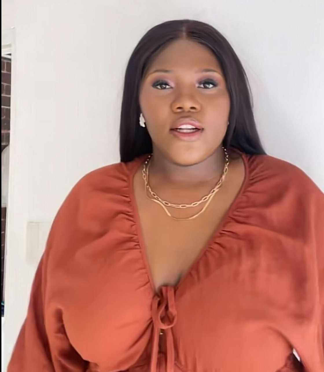 A teacher in South Africa posed in a TikTok video while creating content. A teacher in South Africa posed in a TikTok video while creating content.