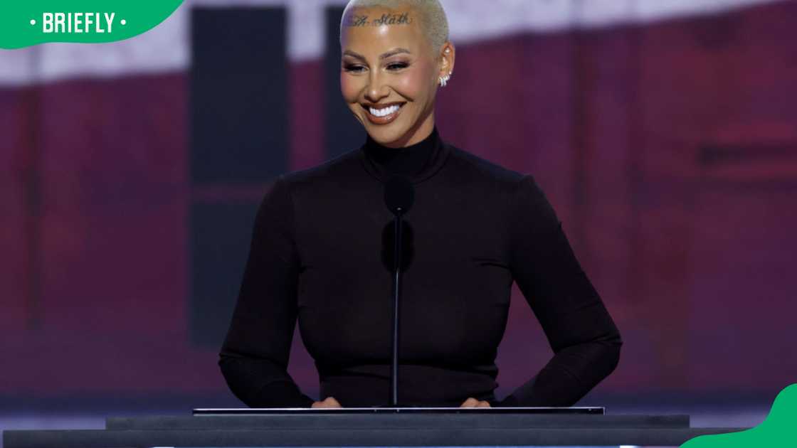 Amber Rose during the 2024 Republican National Convention at the Fiserv Forum Amber Rose during the 2024 Republican National Convention at the Fiserv Forum