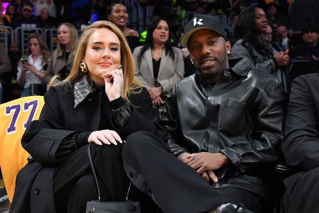 Adele and Rich Paul attends the Los Angeles Lakers and the Utah Jazz game Adele and Rich Paul attends the Los Angeles Lakers and the Utah Jazz game