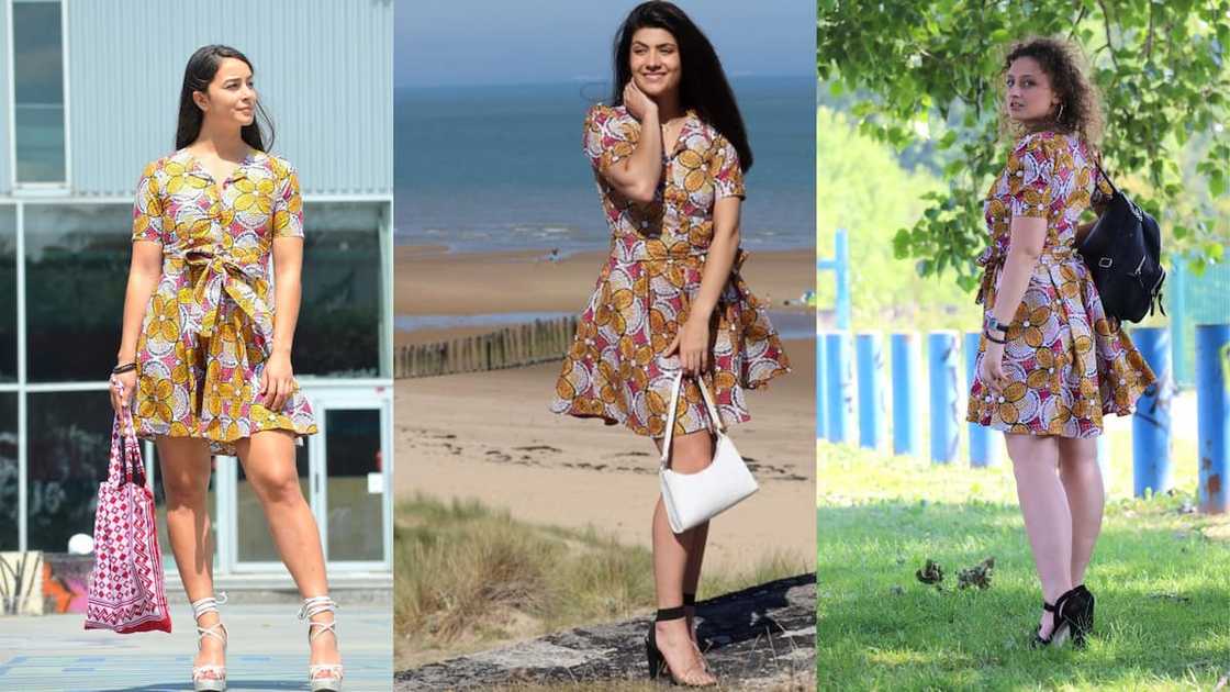 Floral African print day dress Floral African print day dress