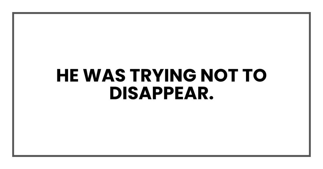 Realisation before the talk. Realisation before the talk.