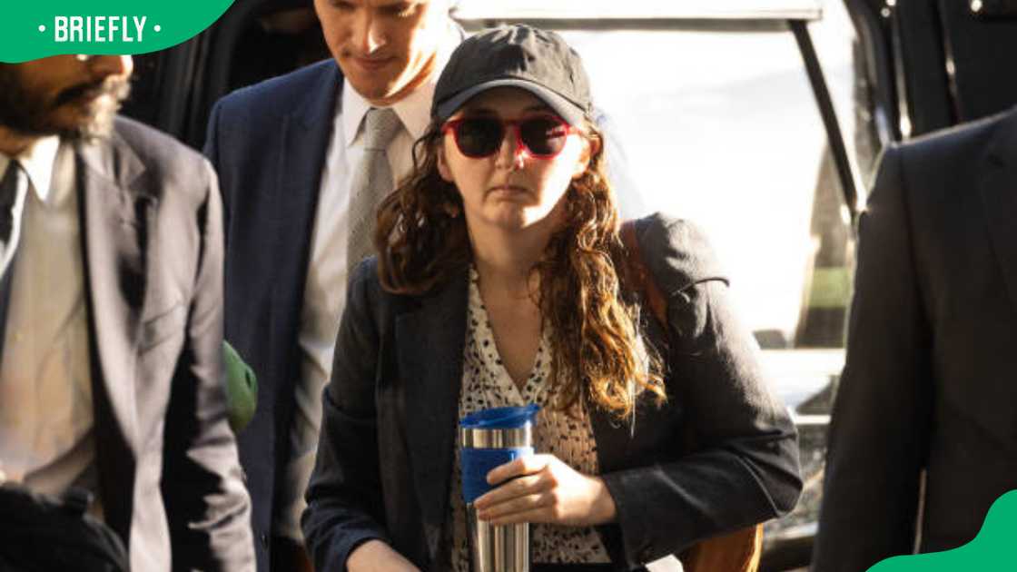 Caroline Ellison arriving at court Caroline Ellison arriving at court