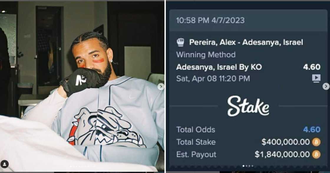 Drake cashes out on Israel Adesanya win Drake cashes out on Israel Adesanya win