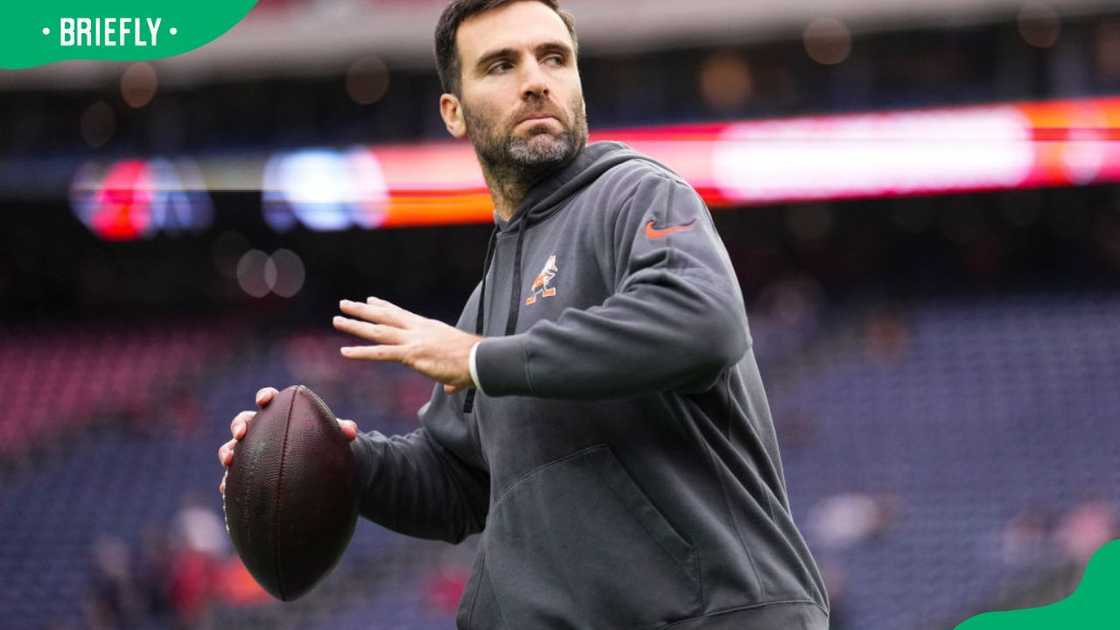 Quarterback Joe Flacco at a 2024 NFL game against the Houston Texans